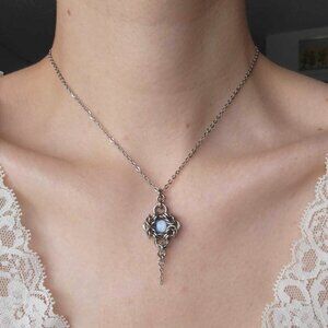 Vintage Antique Romanov blue and silver necklace